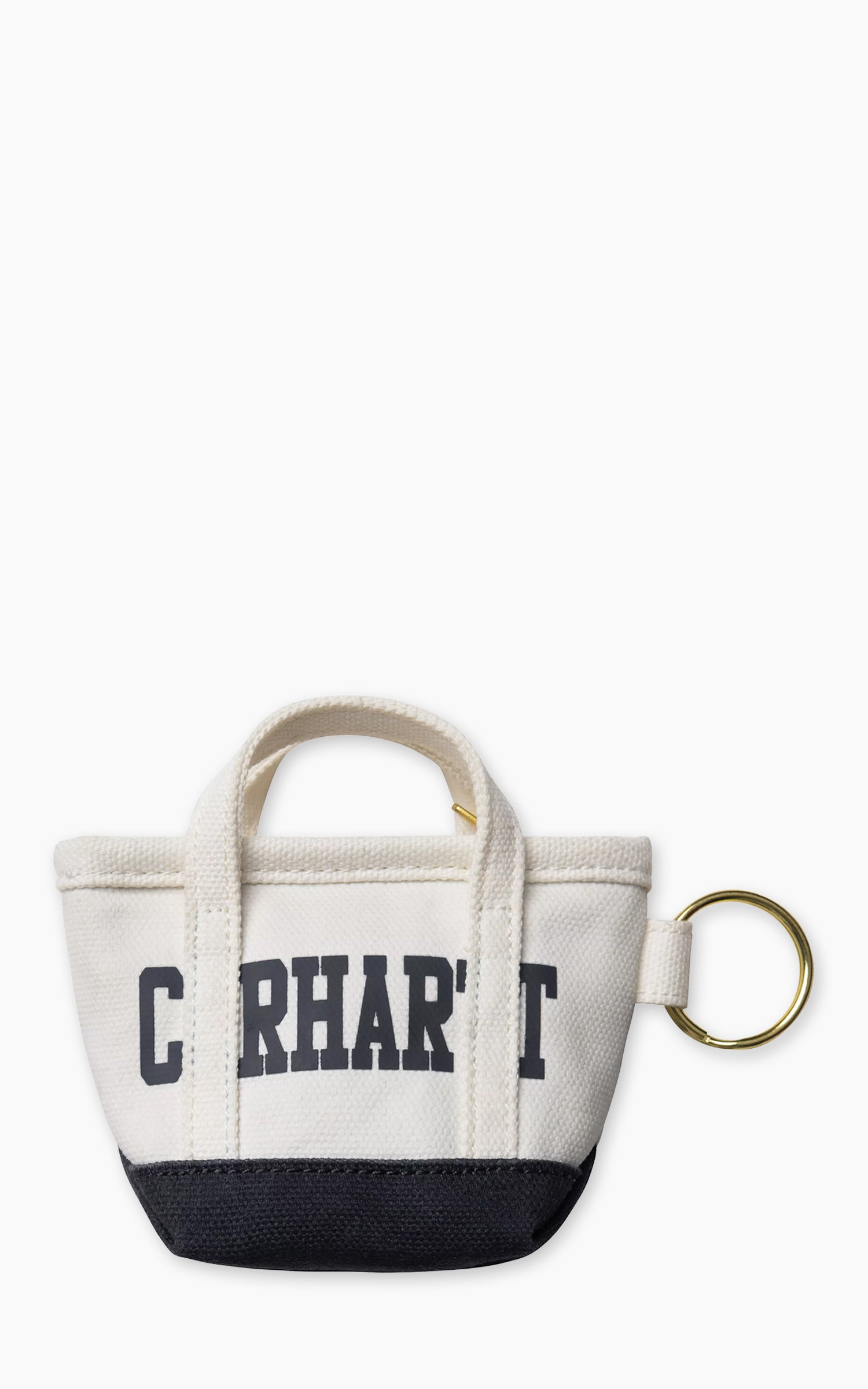 Carhartt WIP Mini Tote Bag Keychain Natural/Blue