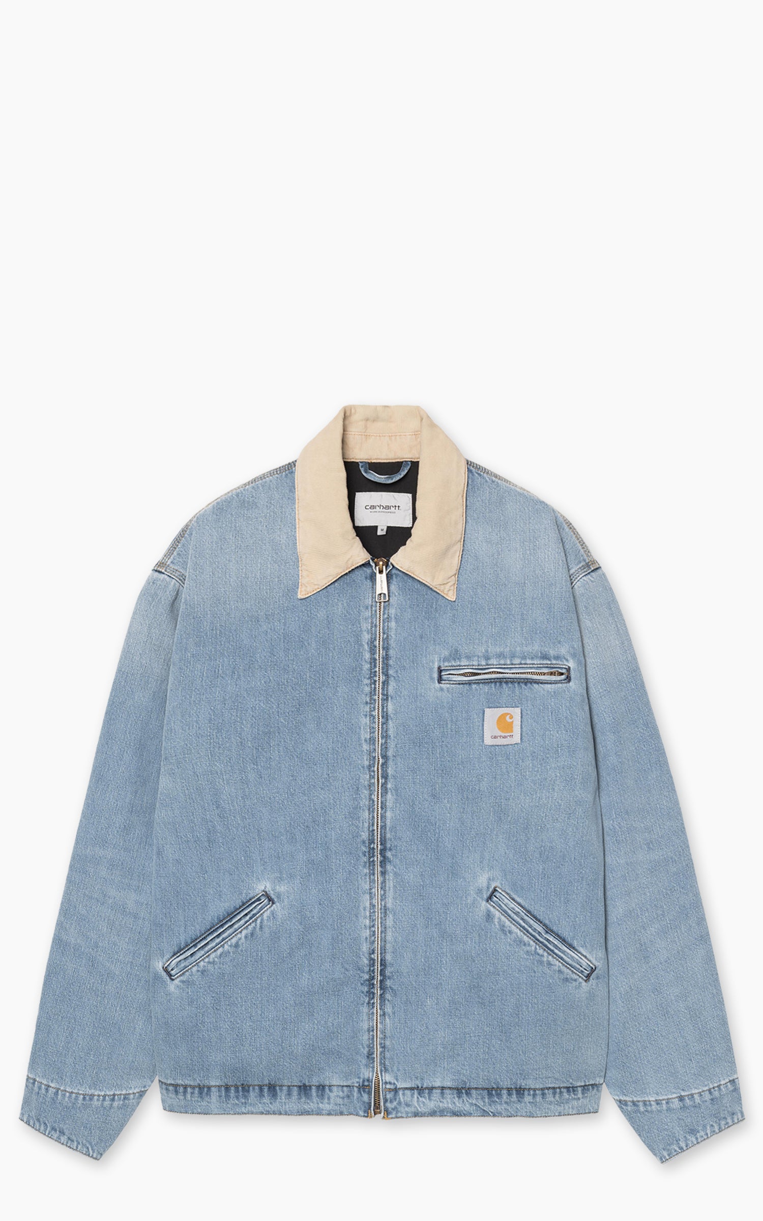 Carhartt WIP OG Detroit Jacket Camano Denim Burst Washed Blue/Dusty H Brown