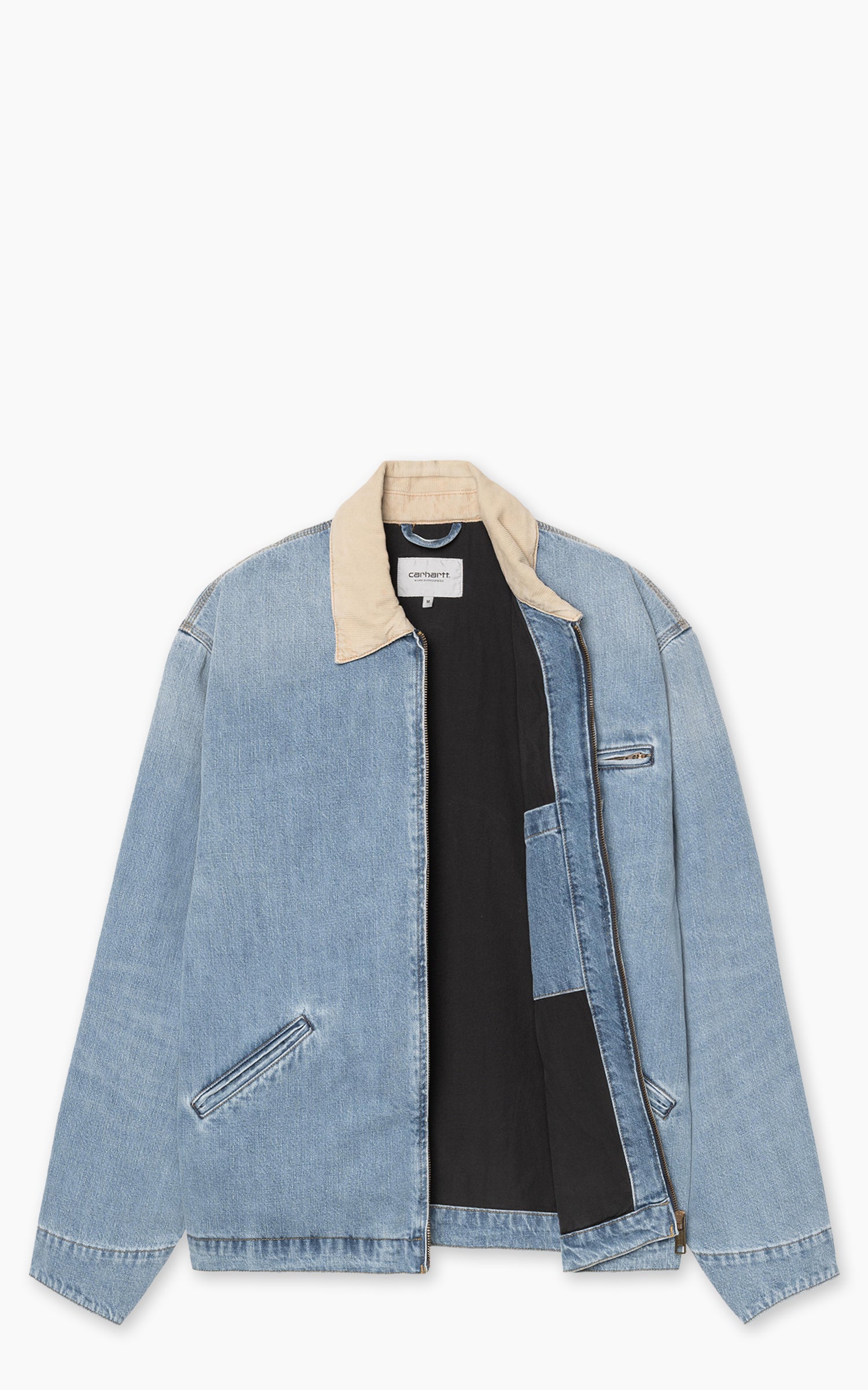 Carhartt WIP OG Detroit Jacket Camano Denim Burst Washed Blue/Dusty H Brown