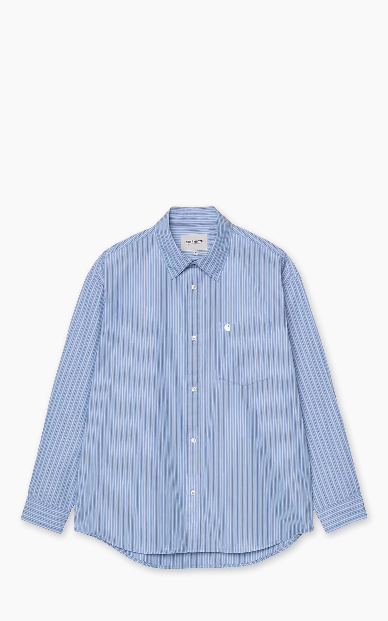 Carhartt WIP L/S Keene Shirt Keene Stripe/Curacao