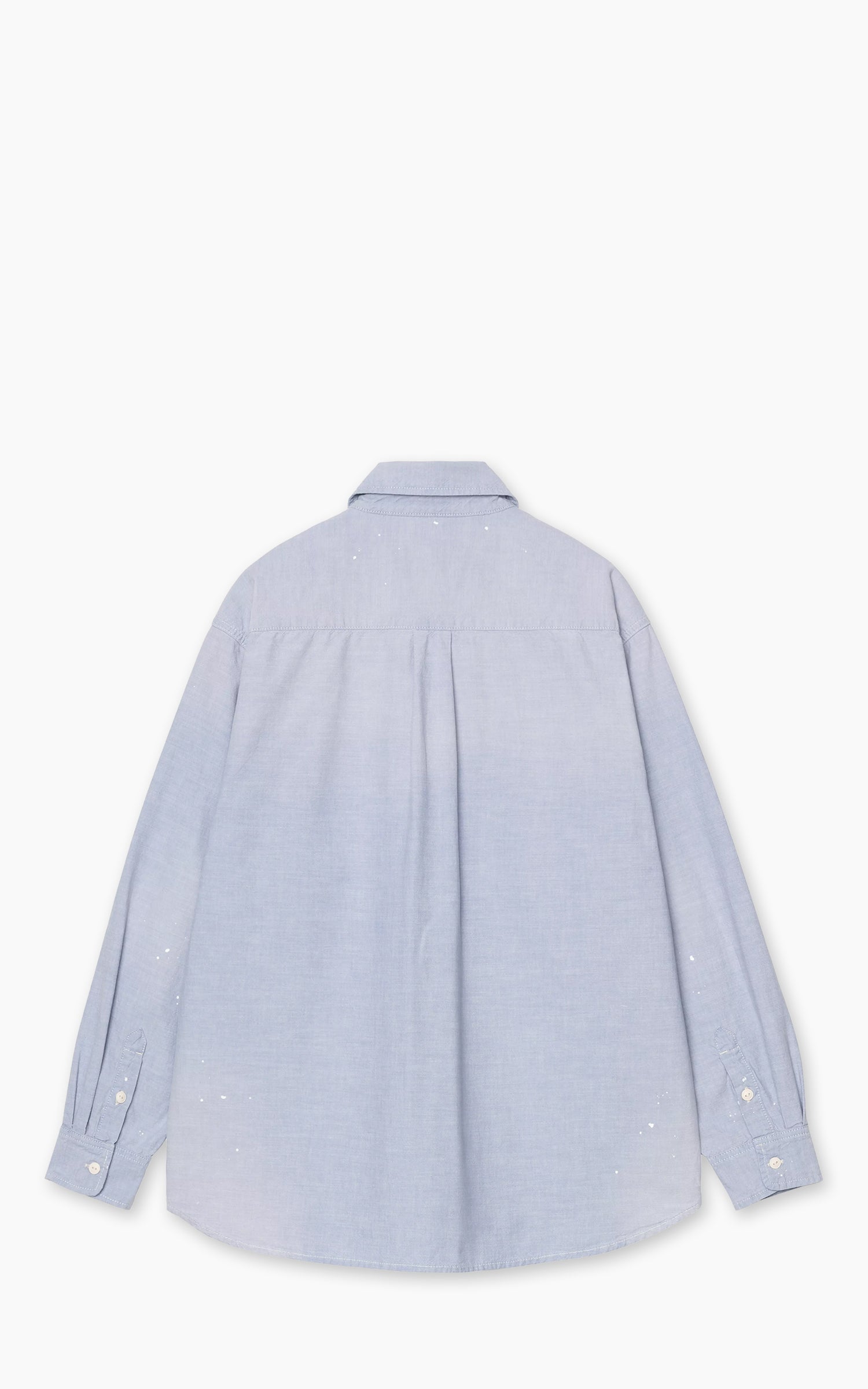 Carhartt WIP L/S Painter Shirt Winston Chambray Worn Used Splatter Blue