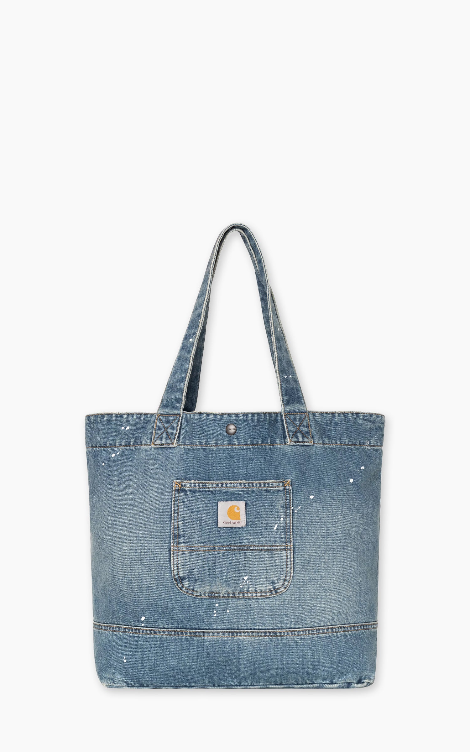 Carhartt WIP Denim Tote Destroy Wash Splatter Blue