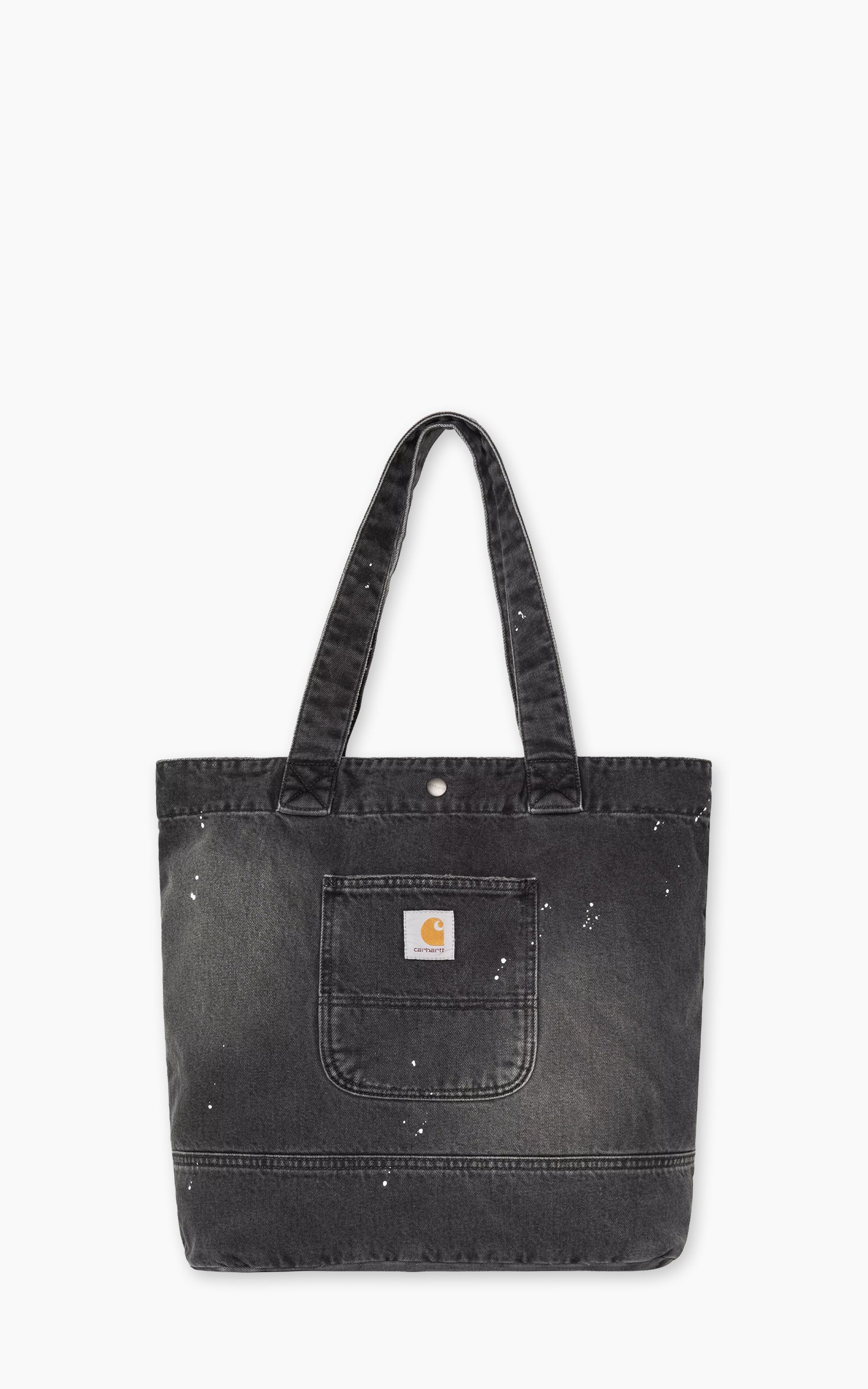 Carhartt WIP Denim Tote Destroy Wash Splatter Black