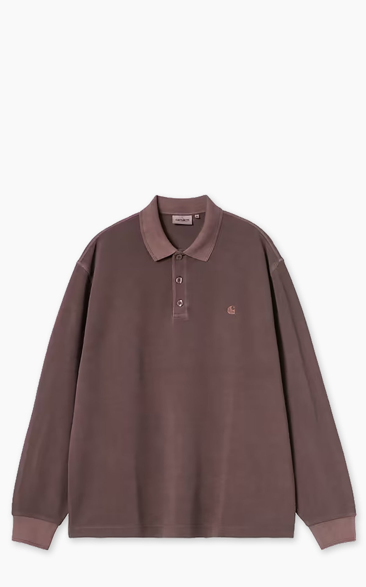 Carhartt WIP L/S Waffle Rugby Shirt Garment Dyed Palisander
