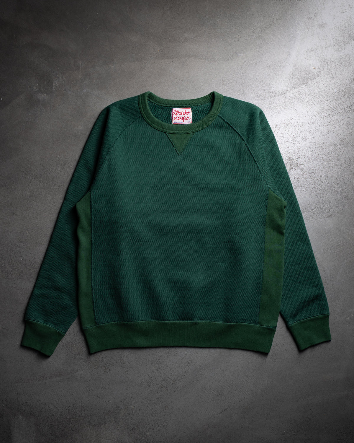 Wonder Looper Crewneck Double Heavyweight French Terry Racing Green