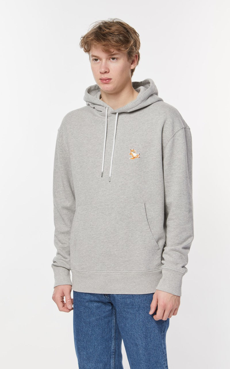 Maison Kitsuné Chillax Fox Patch Classic Hoodie Grey
