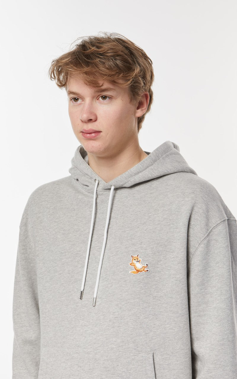 Maison Kitsuné Chillax Fox Patch Classic Hoodie Grey