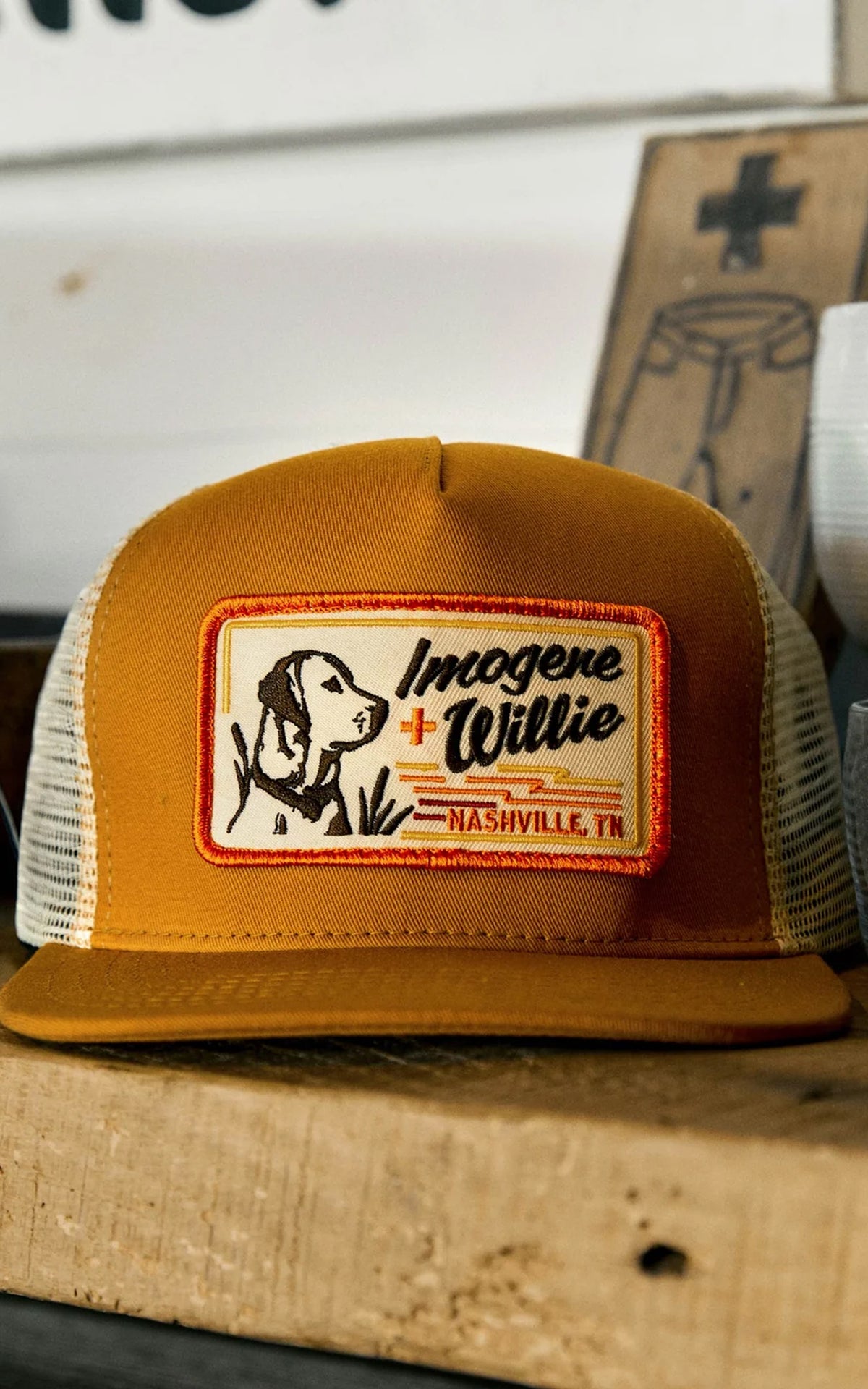 Imogene + Willie The "Bird Dog" Trucker Cap Gold