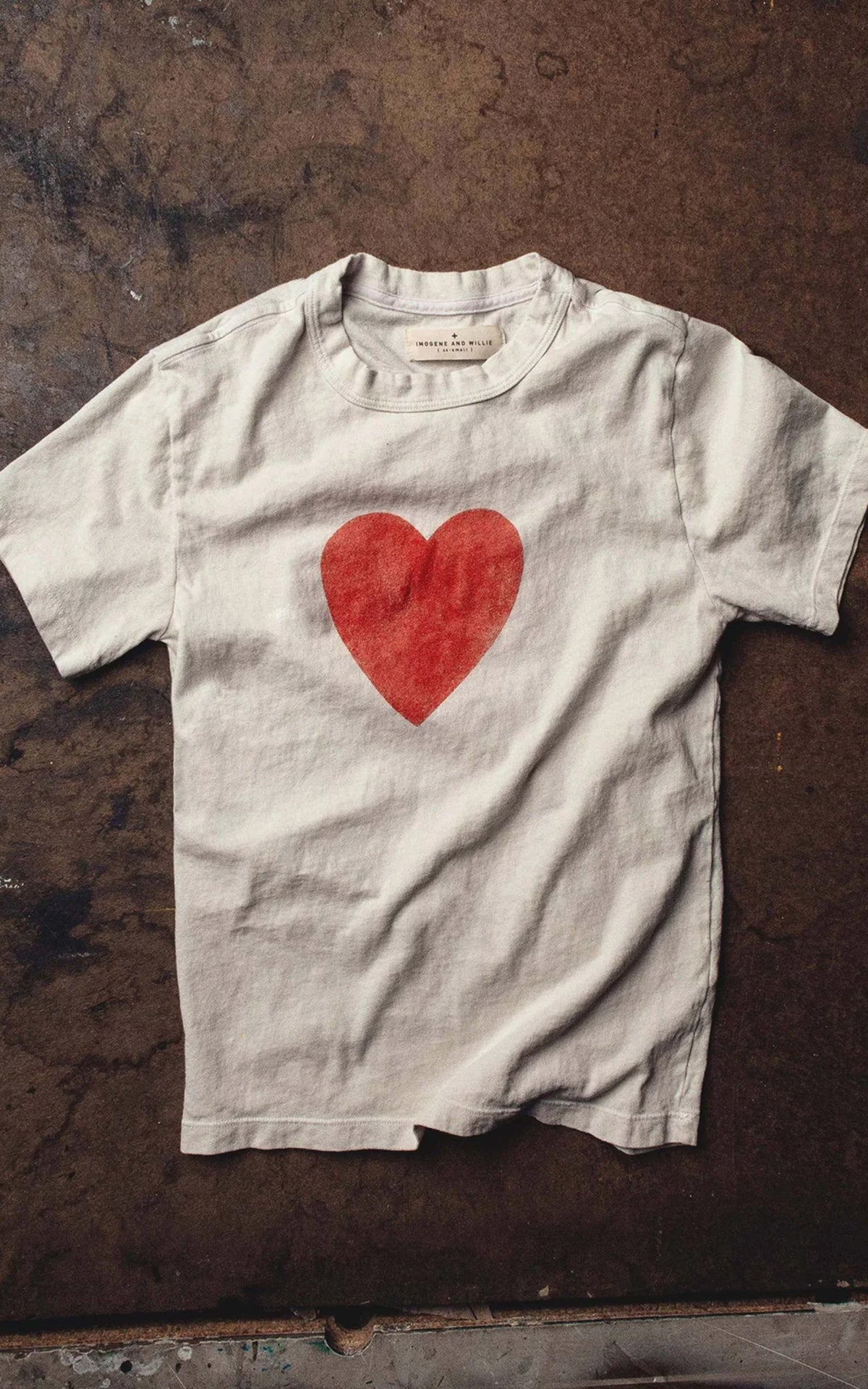 Imogene + Willie The "Heart" Tee White/Red