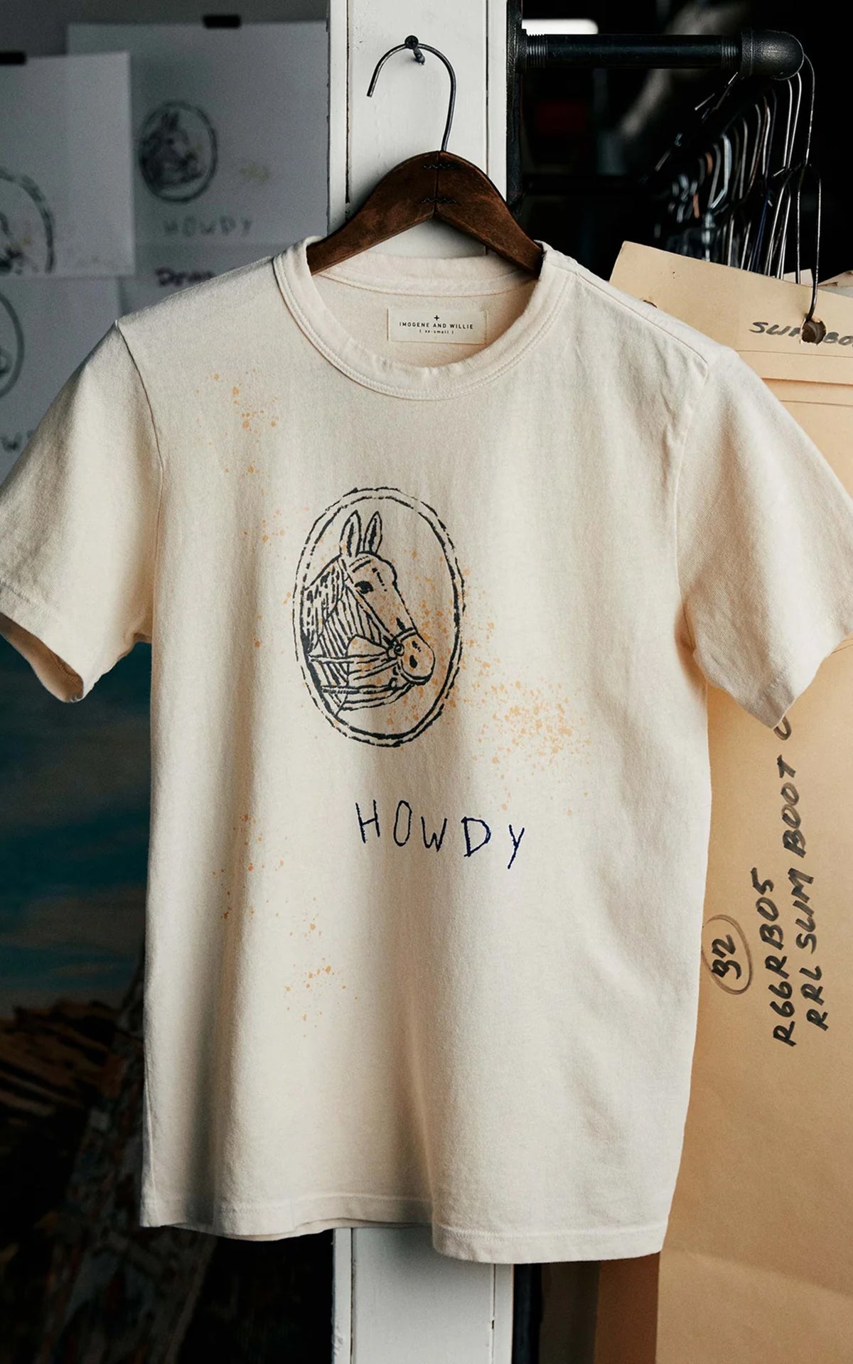 Imogene + Willie The "Howdy" Tee White