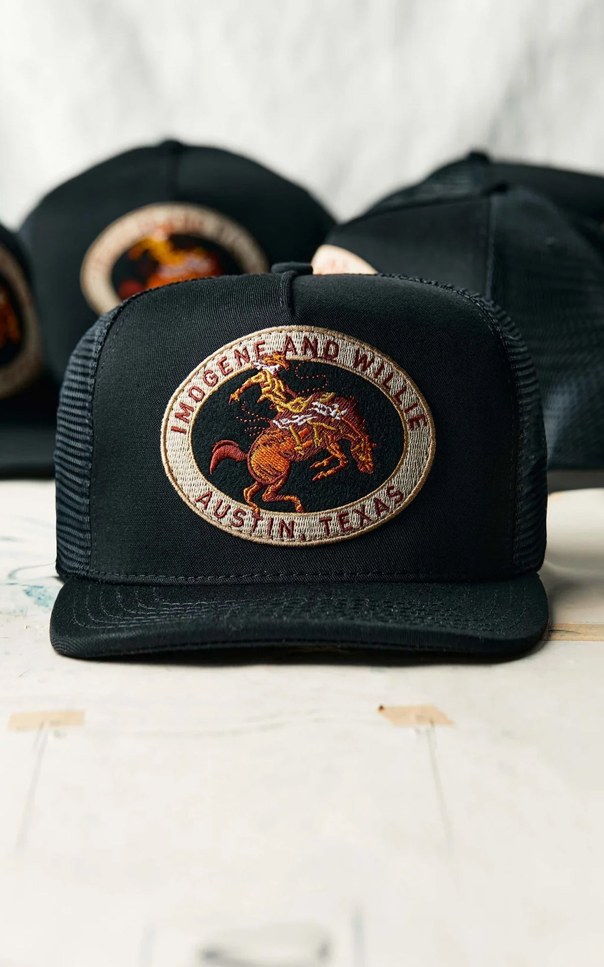 Imogene + Willie The "Rodeo" Trucker Cap Black
