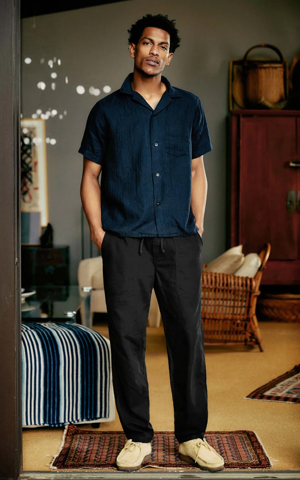 Imogene + Willie The Ventura Chore Pant Faded Black