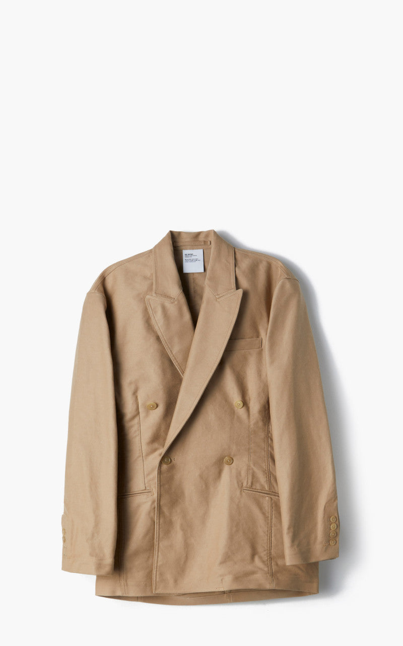 Hed Mayner Falling Back DB Jacket Cotton Sand Beige