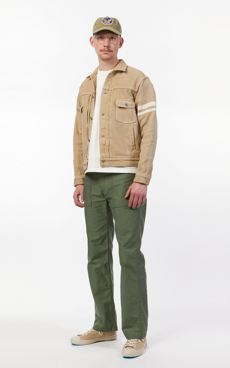 Japan Blue Modern Military Baker Pants Sateen Olive Drab