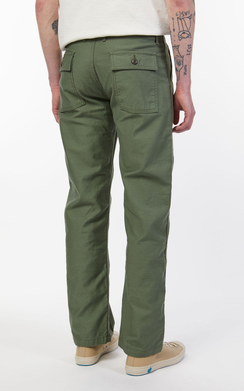 Japan Blue Modern Military Baker Pants Sateen Olive Drab