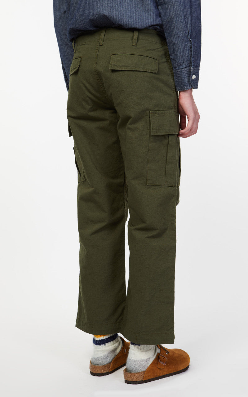 Japan Blue Modern Military Cargo Pants Ripstop Olive Drab