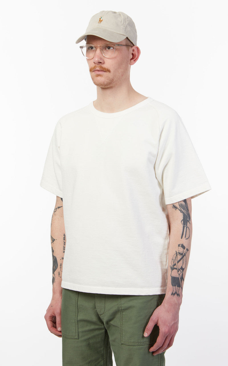 Japan Blue Heavyweight Raglan T-Shirt White 16.5oz