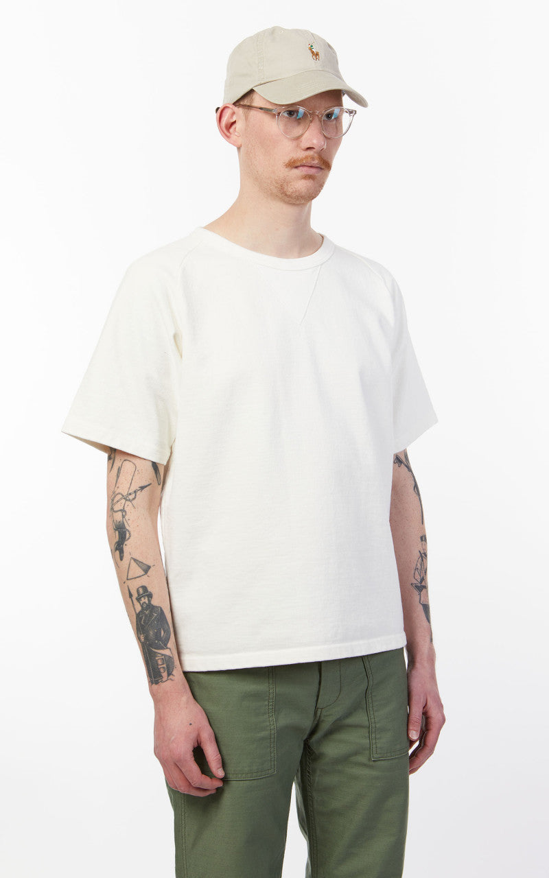 Japan Blue Heavyweight Raglan T-Shirt White 16.5oz