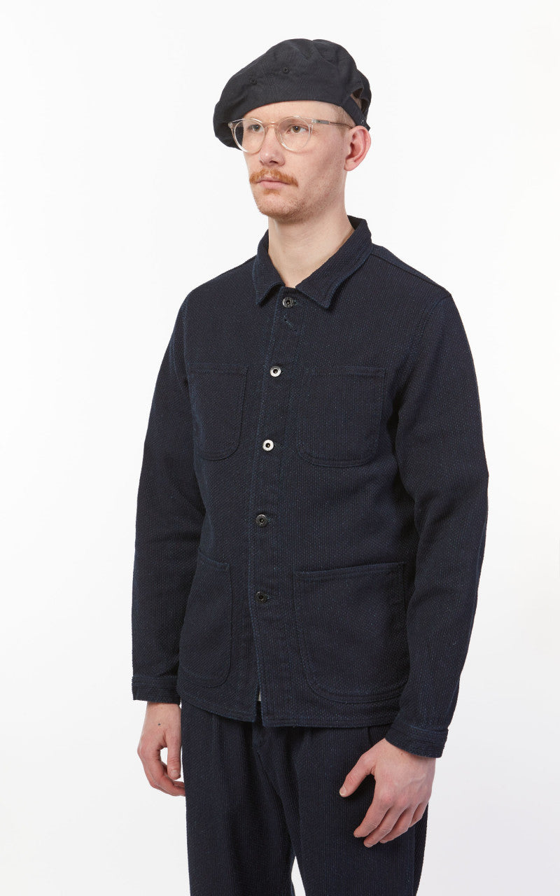 Japan Blue Sashiko Coverall Jacket Indigo