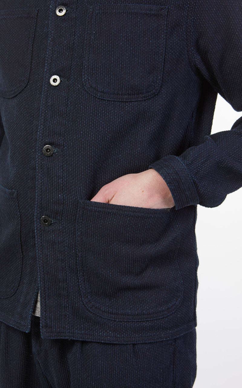 Japan Blue Sashiko Coverall Jacket Indigo
