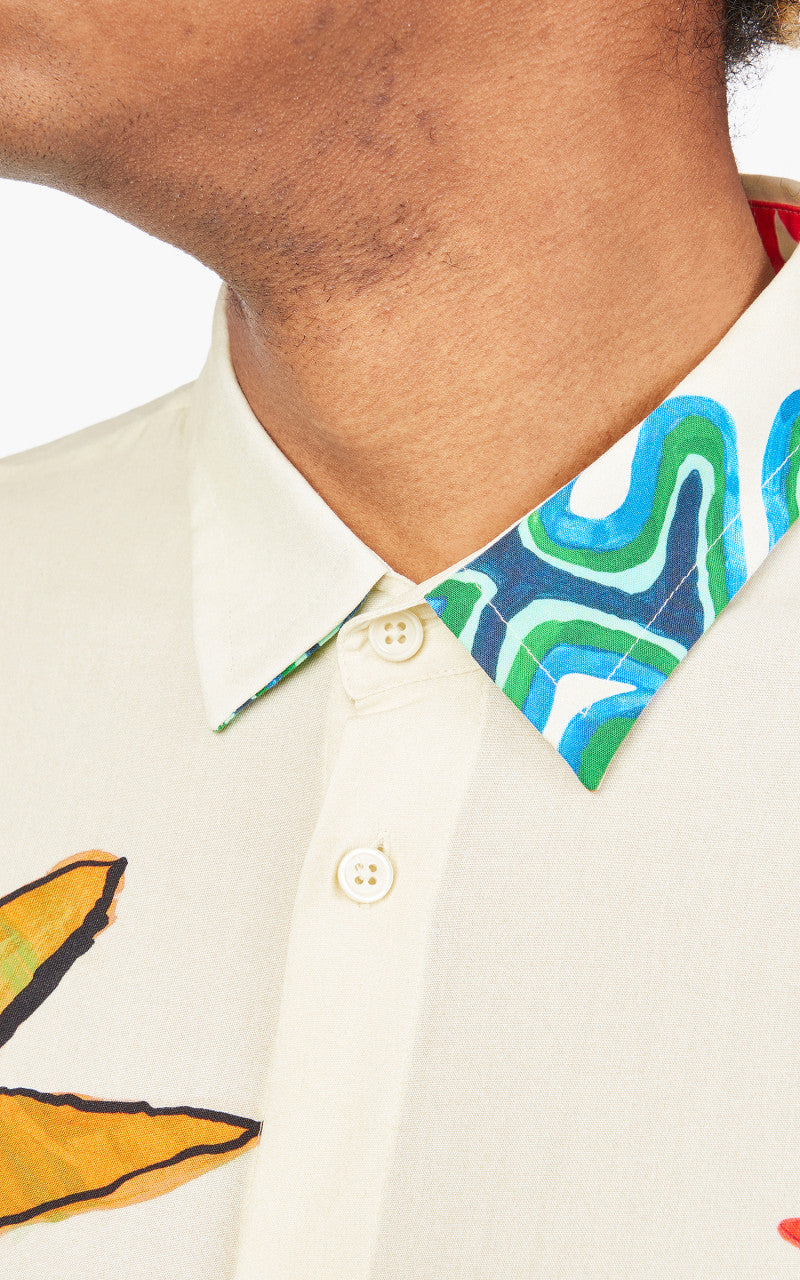Jacquemus La Chemise Baou Print Beige Arty Sun