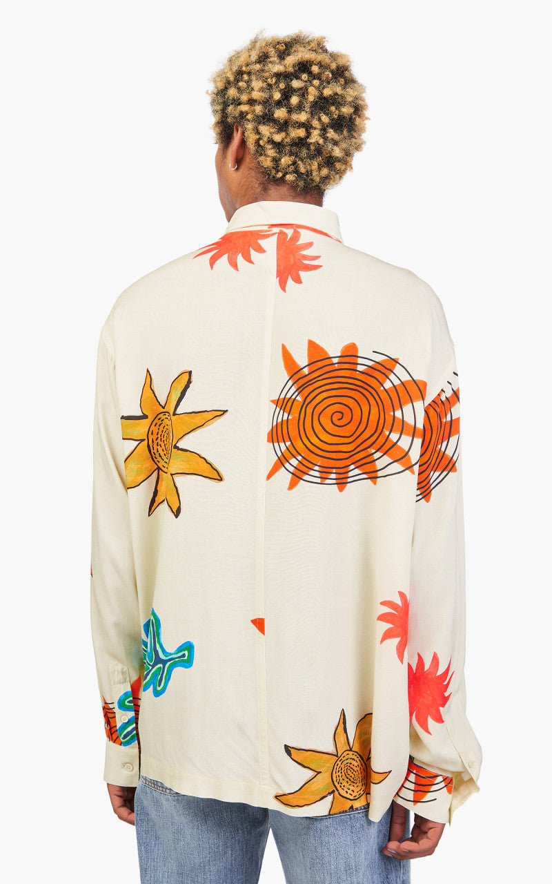 Jacquemus La Chemise Baou Print Beige Arty Sun