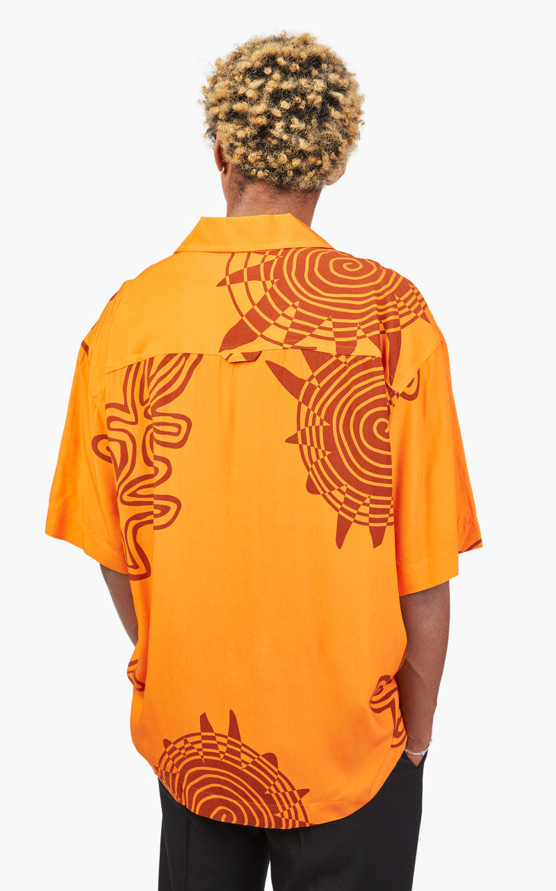 Jacquemus La Chemise Jean Print Orange Arty Sun
