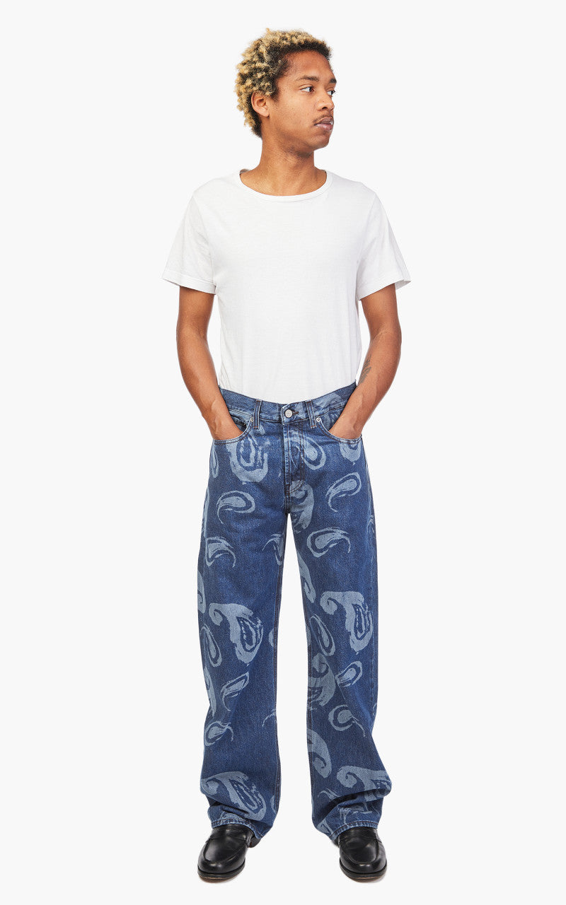 Jacquemus Le De-Nimes Suno Print Blue Paisley