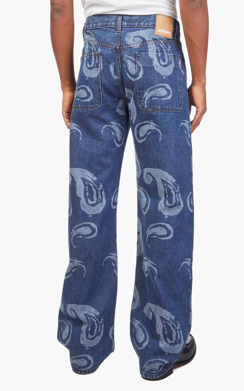 Jacquemus Le De-Nimes Suno Print Blue Paisley