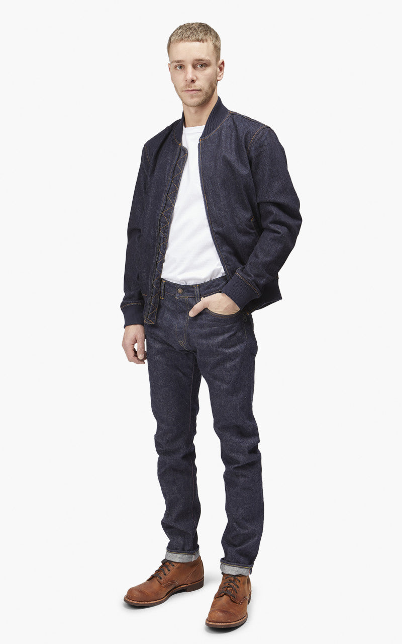 Japan Blue JJK0000M25 Denim Bomber Jacket Indigo