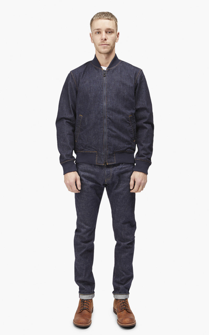 Japan Blue JJK0000M25 Denim Bomber Jacket Indigo