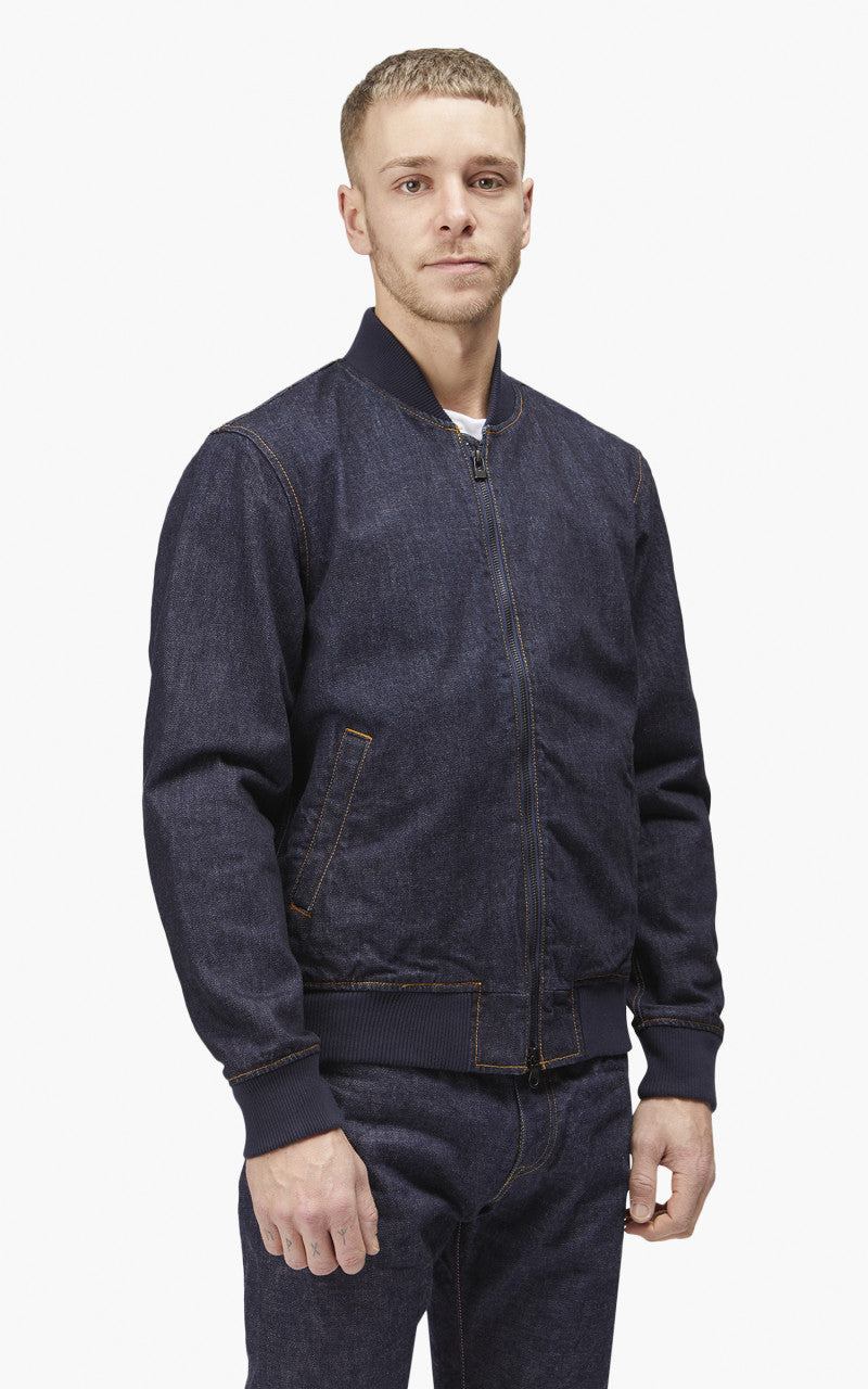 Japan Blue JJK0000M25 Denim Bomber Jacket Indigo