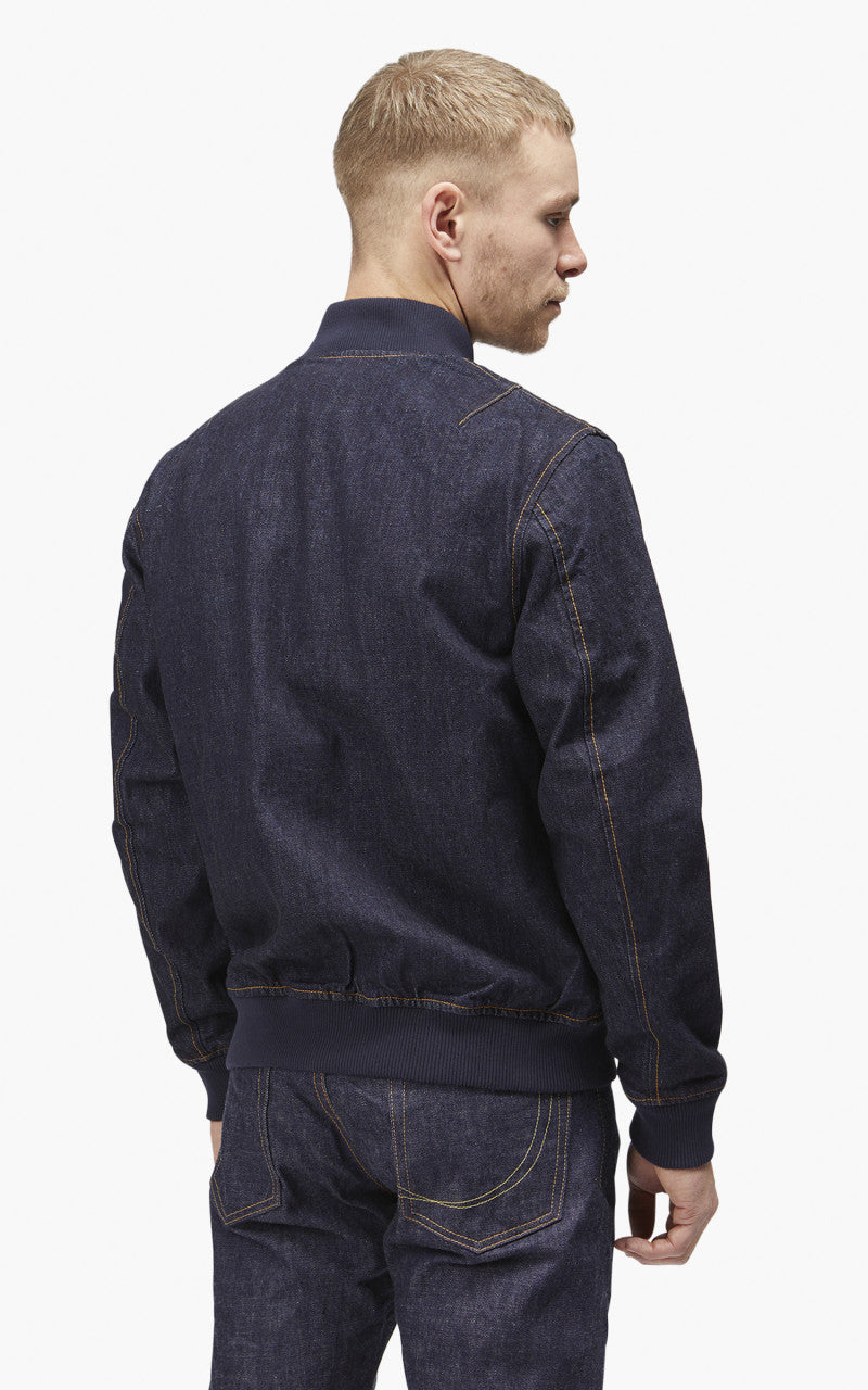 Japan Blue JJK0000M25 Denim Bomber Jacket Indigo