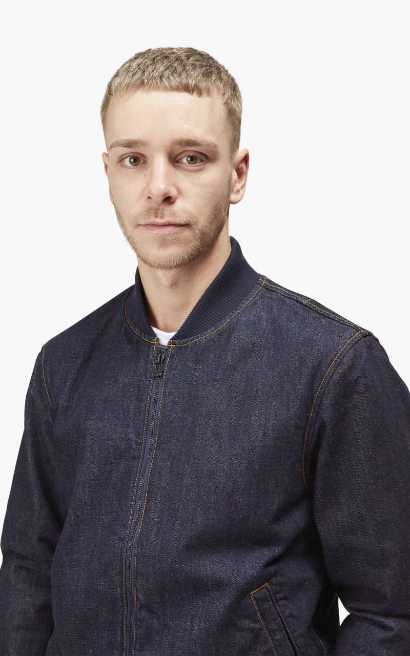 Japan Blue JJK0000M25 Denim Bomber Jacket Indigo