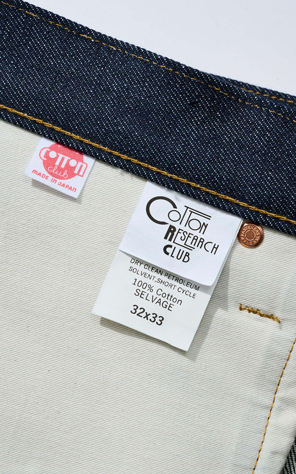 Cotton Research Club Selvedge Denim Jeans Indigo 14.75oz