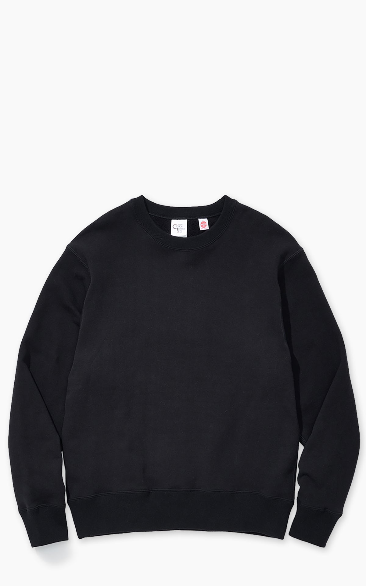 Cotton Research Club Loopwheel Terry Crewneck Black
