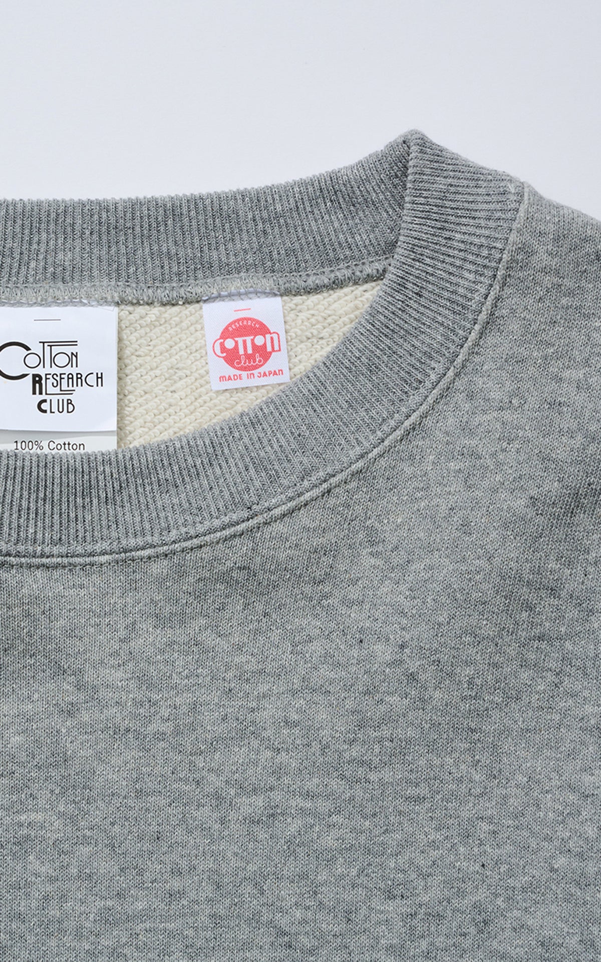 Cotton Research Club Loopwheel Terry Crewneck Heather Grey