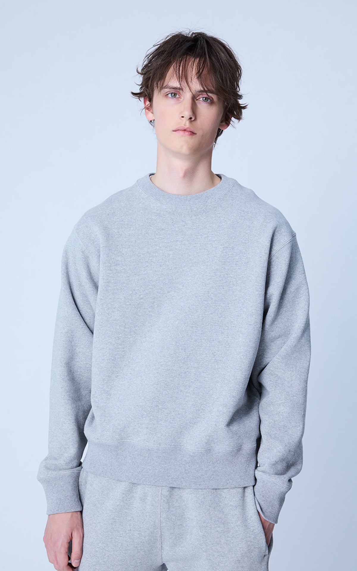 Cotton Research Club Loopwheel Terry Crewneck Heather Grey