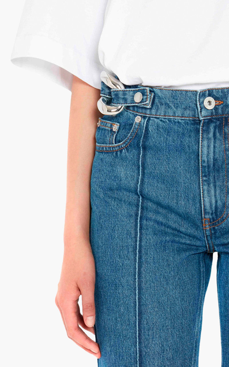 JW Anderson Chain Link Slim Fit Jeans Light Blue