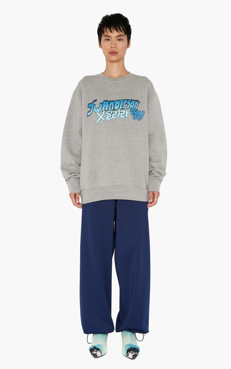 JW Anderson RH Print Sweatshirt Grey Melange