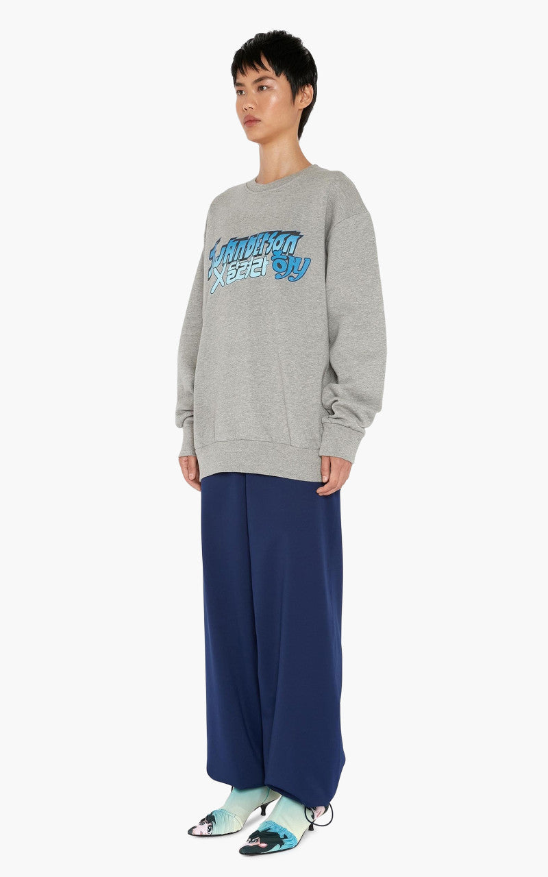 JW Anderson RH Print Sweatshirt Grey Melange