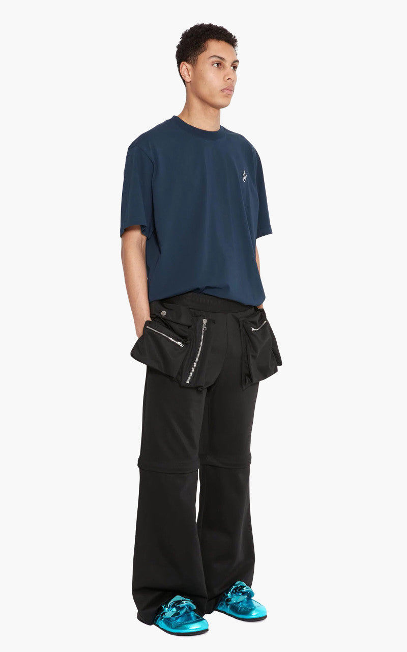 JW Anderson Swirl Logo Classic T-Shirt Navy