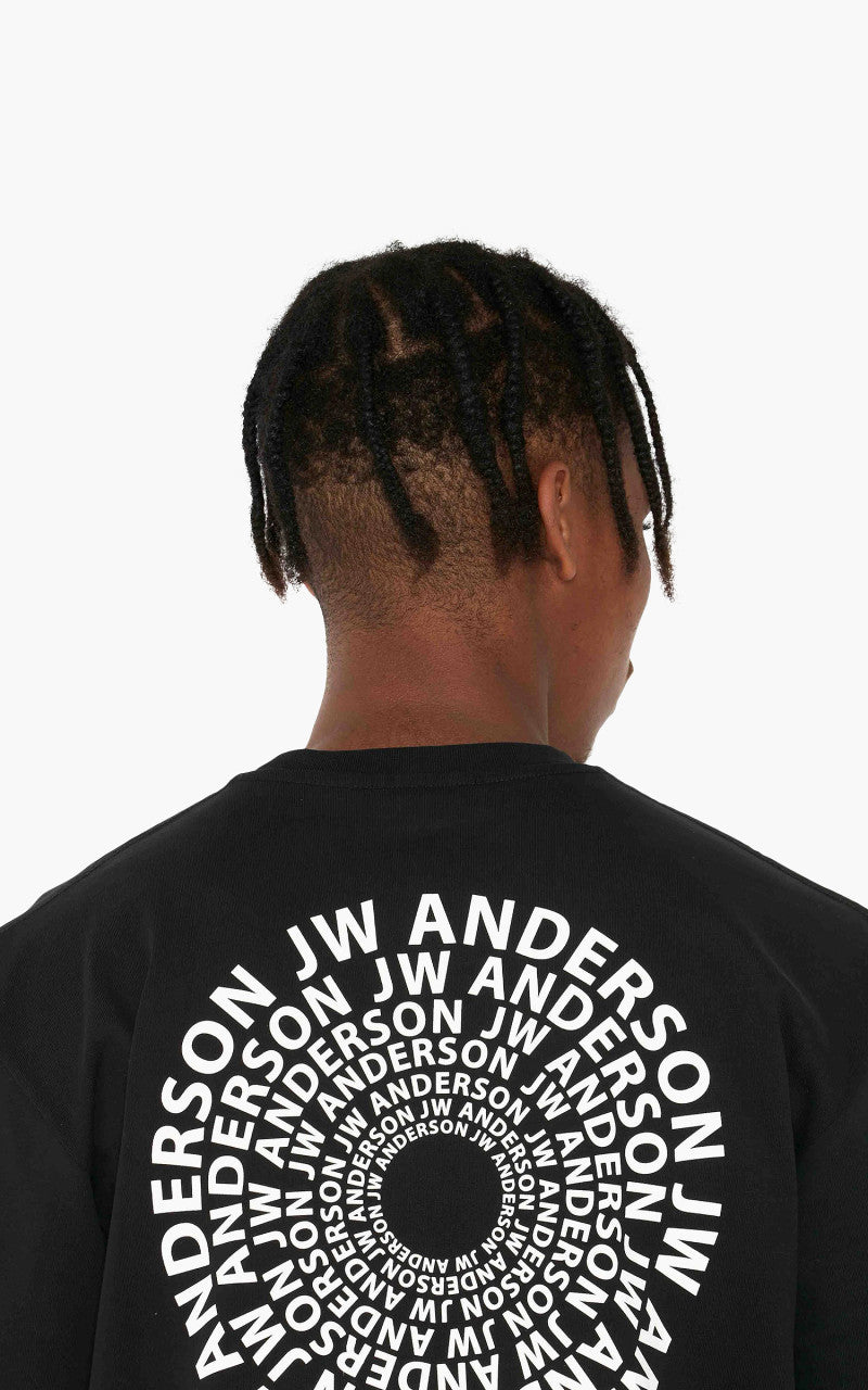 JW Anderson Swirl Logo Classic T-Shirt Black