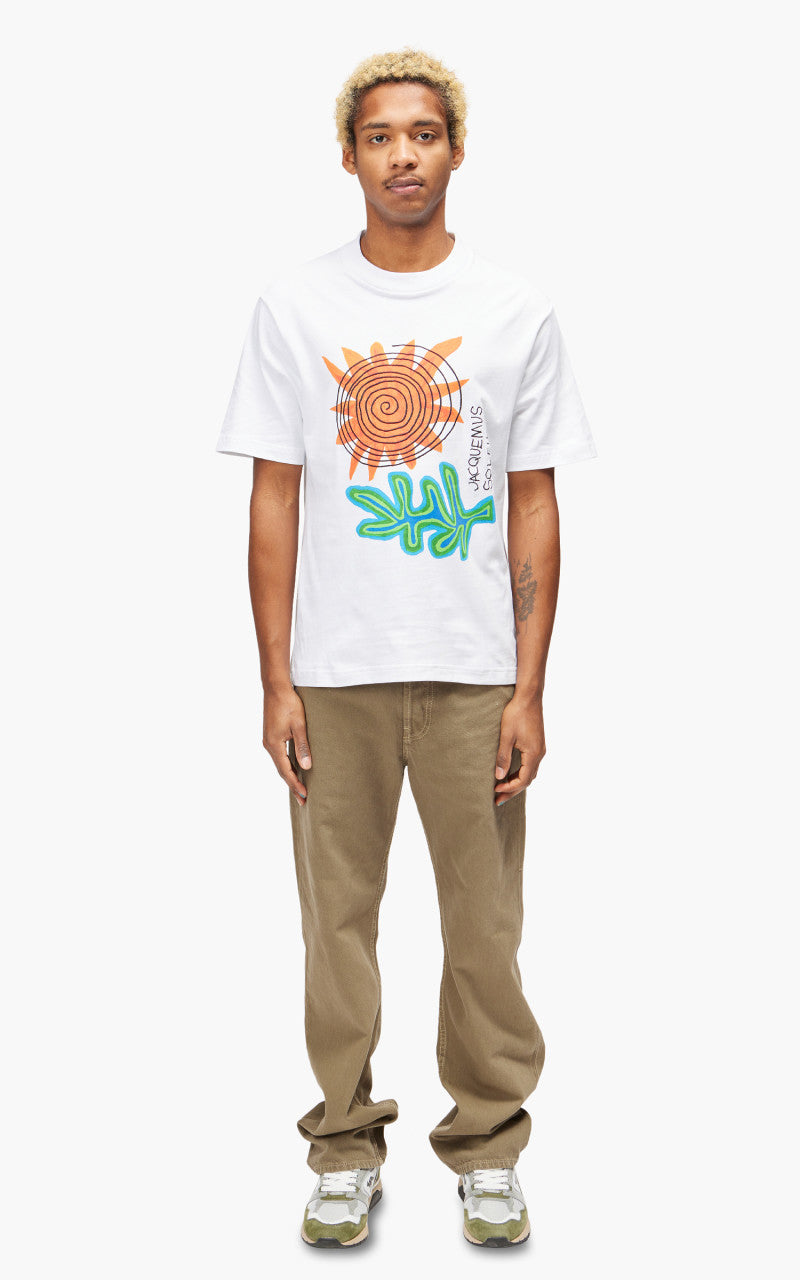 Jacquemus Le T-Shirt Soalheiro Print Arty Leaf White