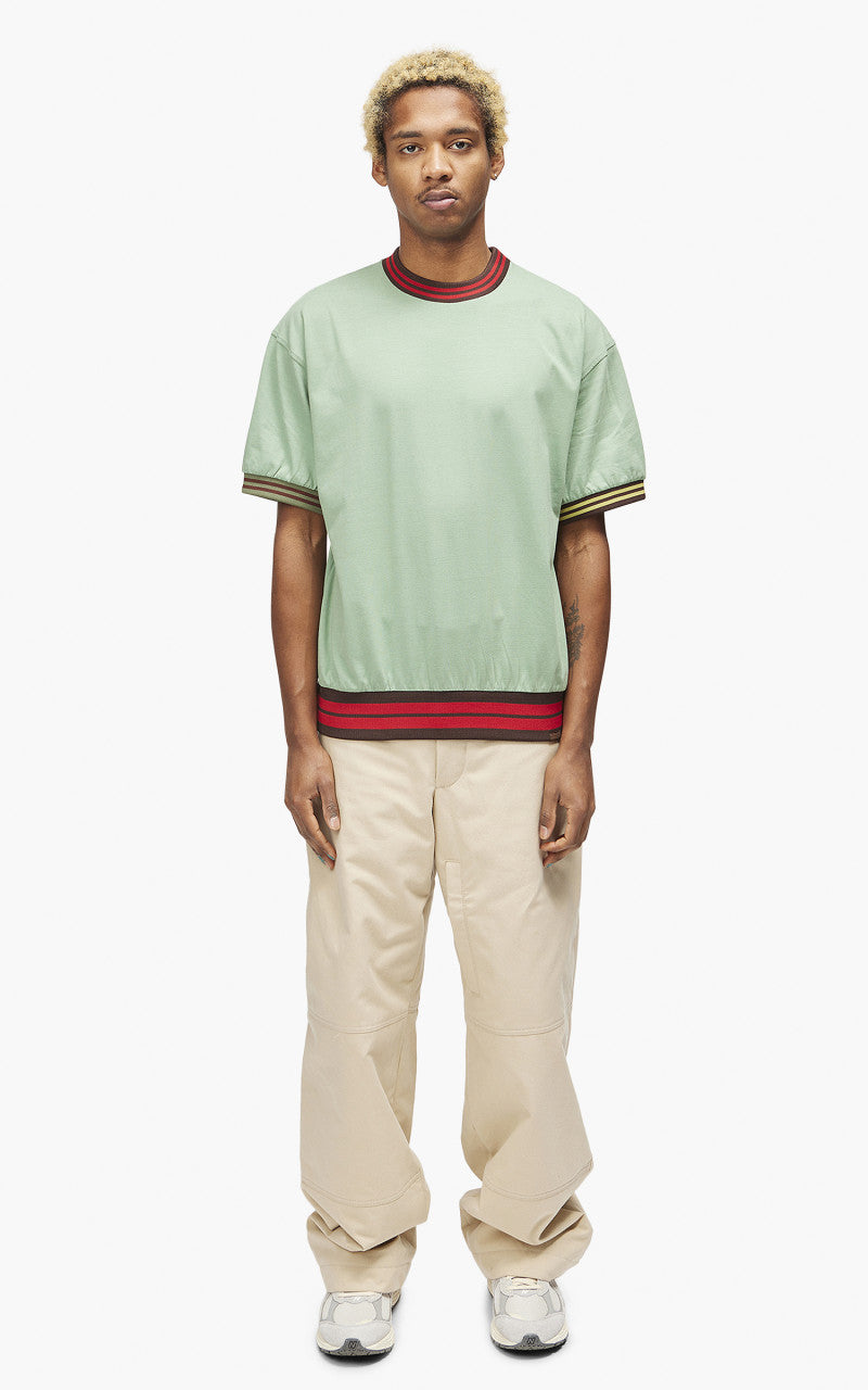 Jacquemus Le T-Shirt Joga Striped Rib Green