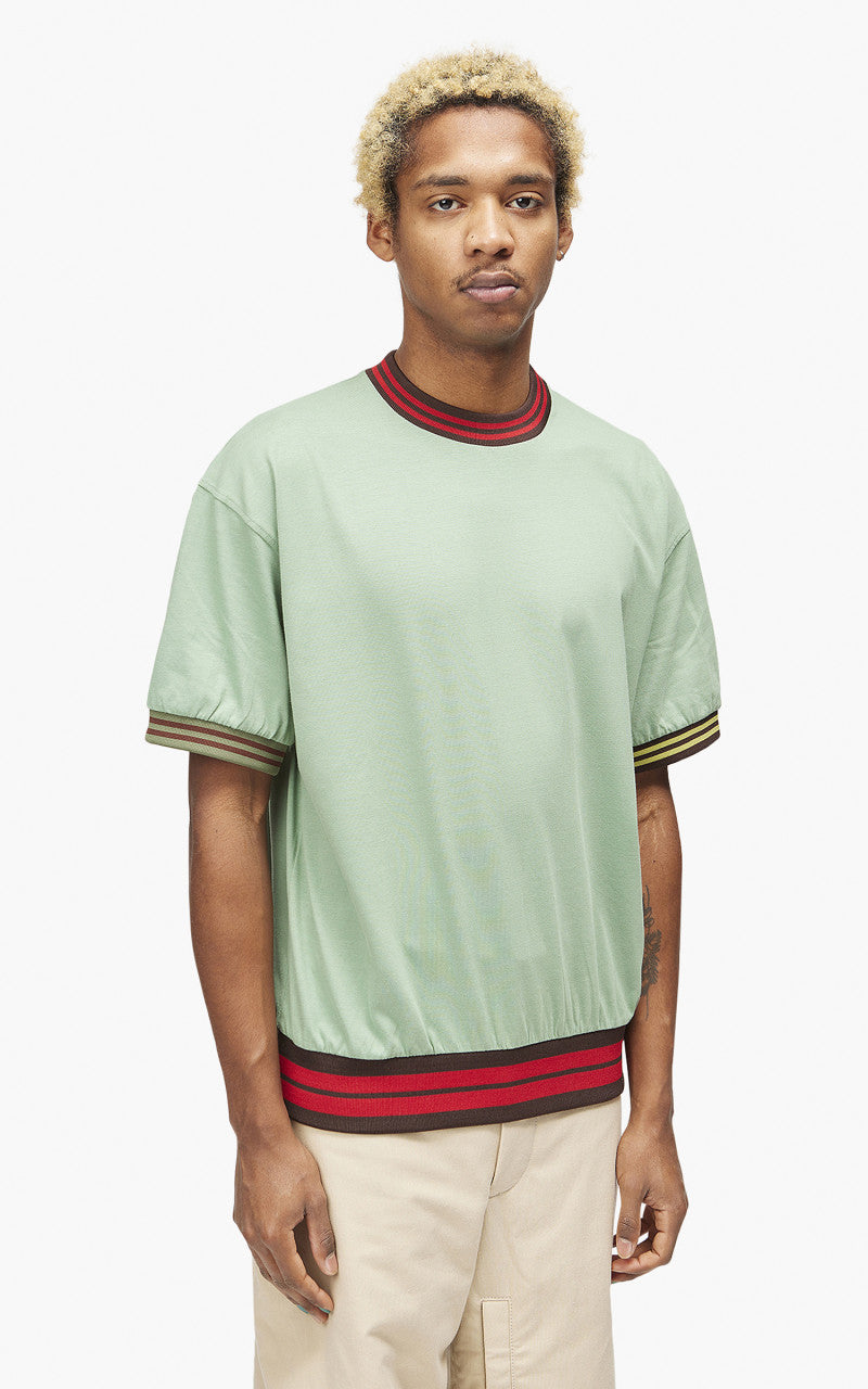 Jacquemus Le T-Shirt Joga Striped Rib Green
