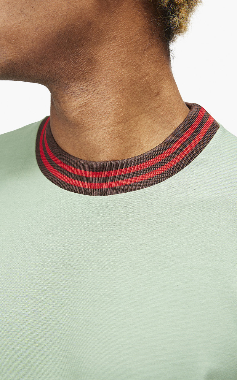 Jacquemus Le T-Shirt Joga Striped Rib Green
