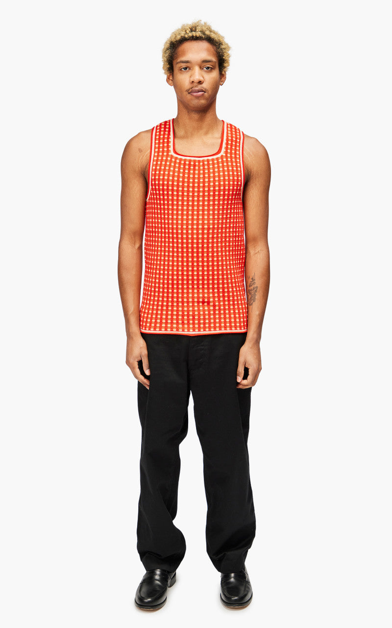 Jacquemus Le Débardeur Macio Jacquard Tank Top Multi-Red