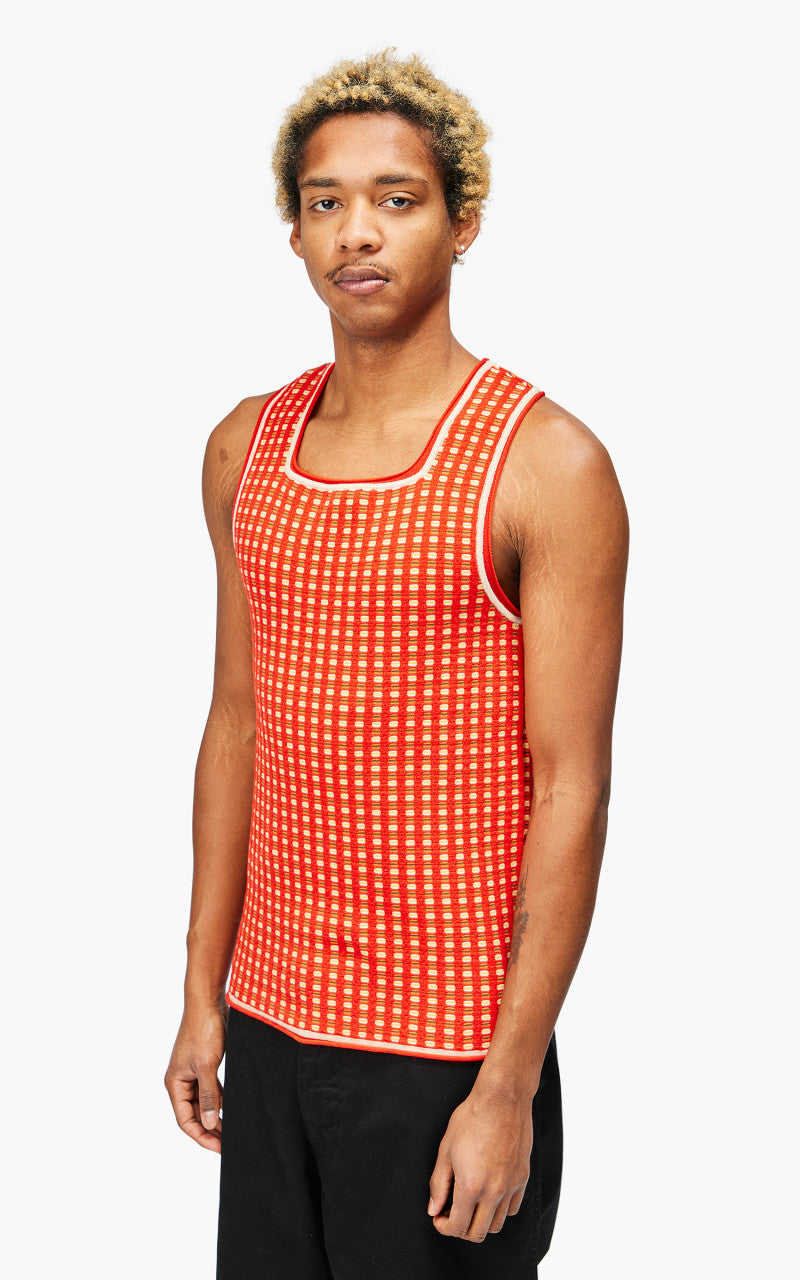 Jacquemus Le Débardeur Macio Jacquard Tank Top Multi-Red