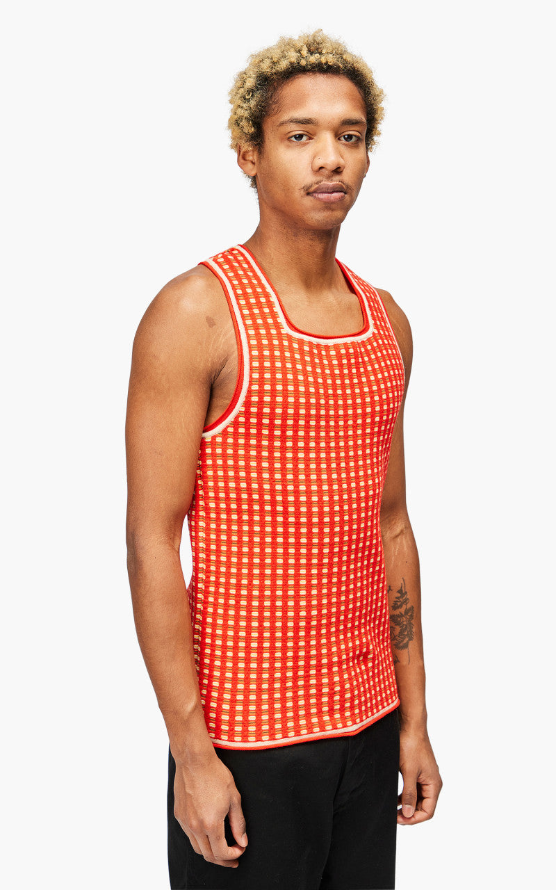 Jacquemus Le Débardeur Macio Jacquard Tank Top Multi-Red
